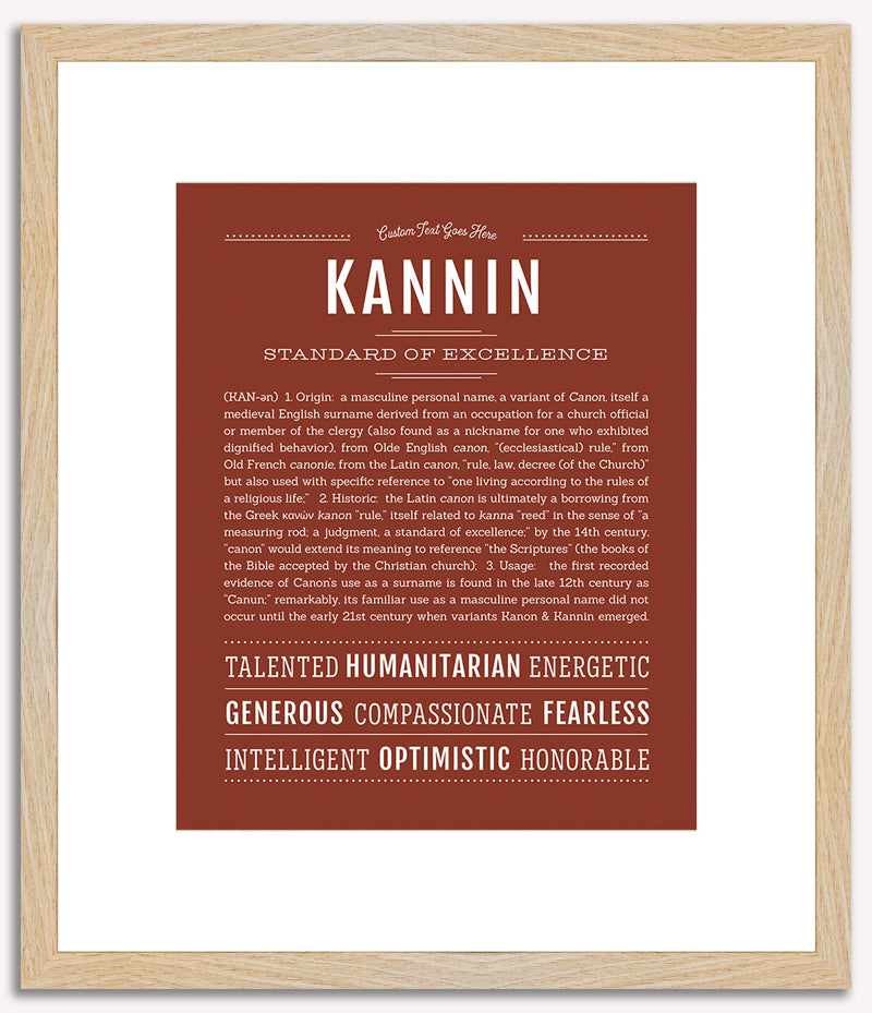 Kannin | Name Art Print