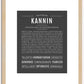 Kannin | Name Art Print