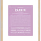 Kannin | Name Art Print