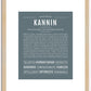 Kannin | Name Art Print