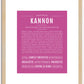 Kannon | Name Art Print