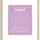 Kannon | Name Art Print