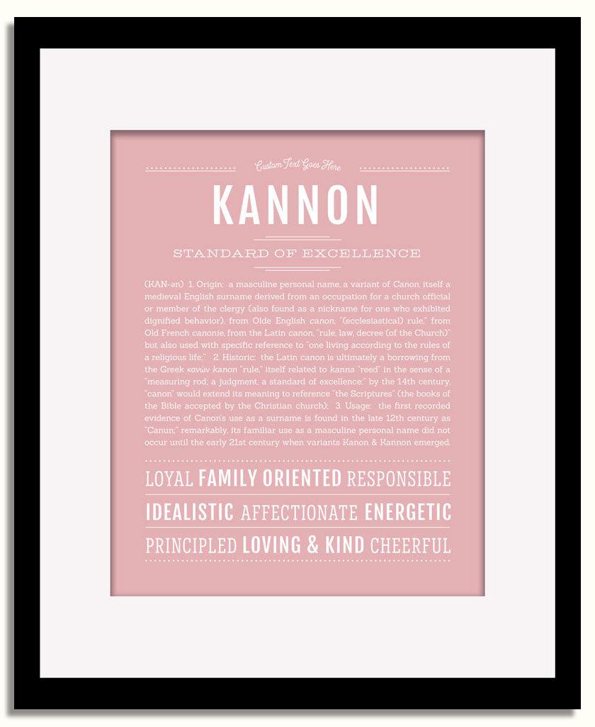 Frame Options | Dusty Rose | Black Frame, Matted