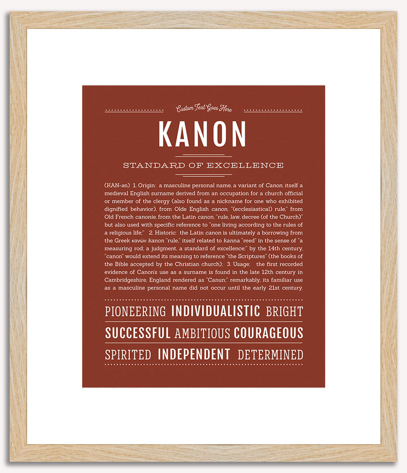 Kanon | Name Art Print