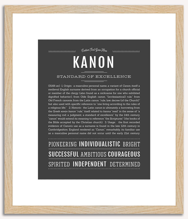 Kanon | Name Art Print