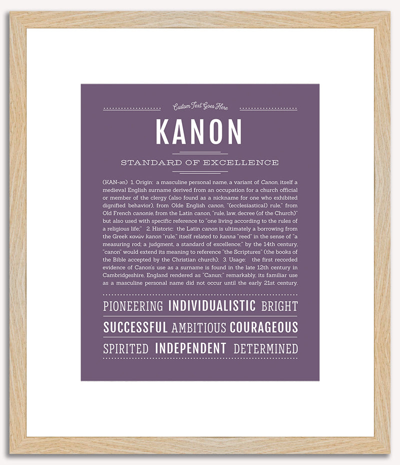 Kanon | Name Art Print