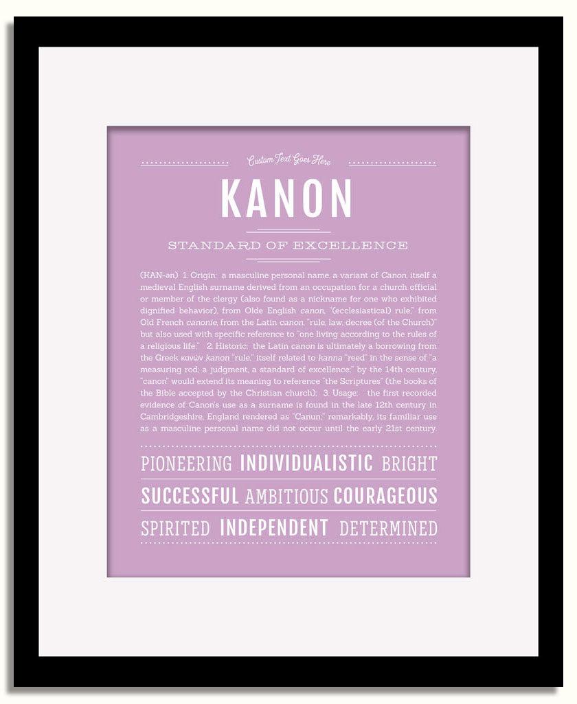 Frame Options | Lilac | Black Frame, Matted