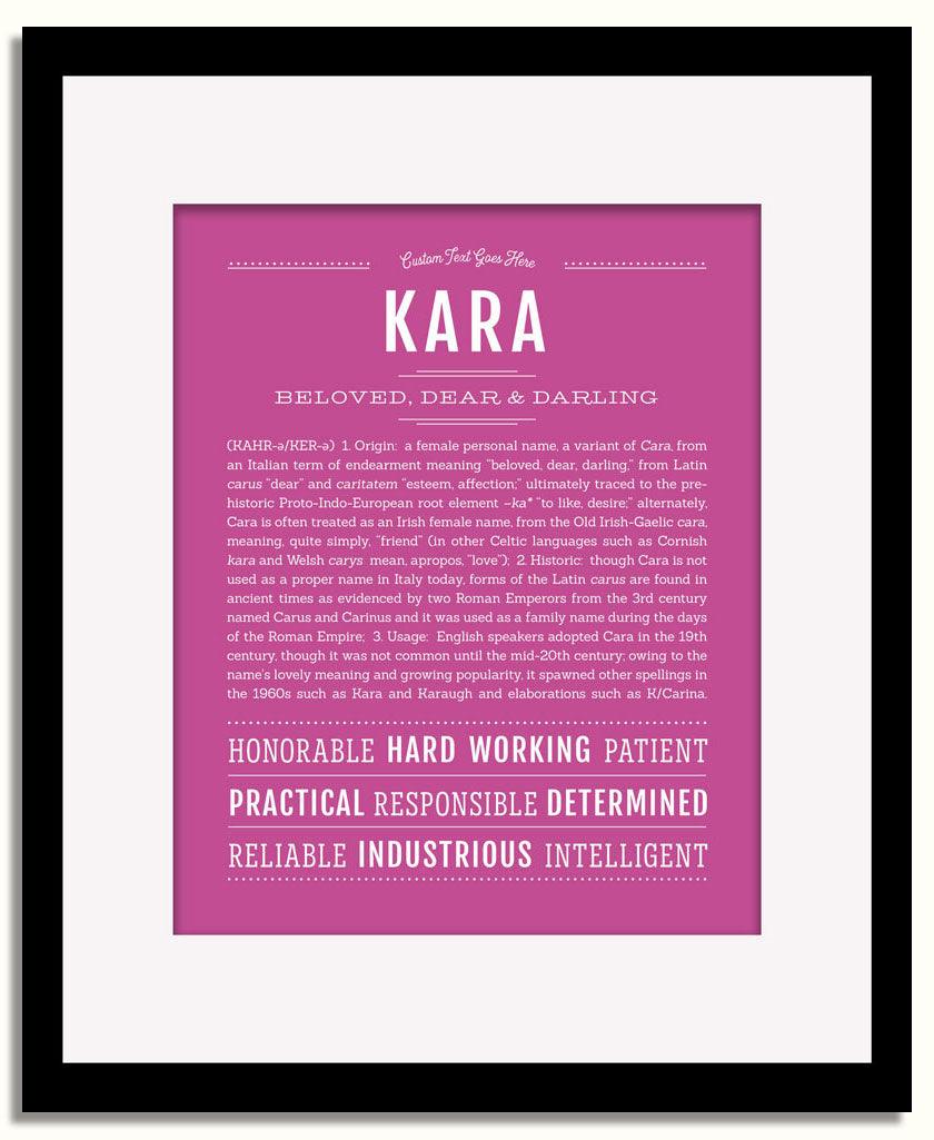 Frame Options | Dark Pink | Black Frame, Matted