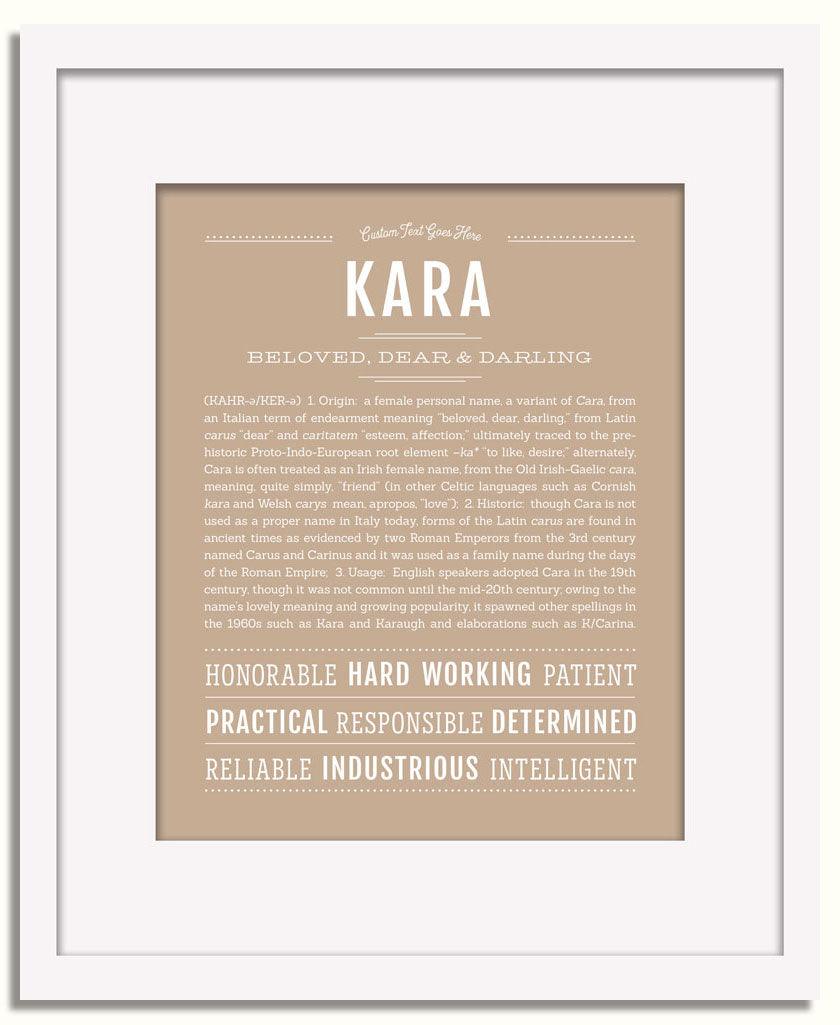 Frame Options | Tan | White Frame, Matted