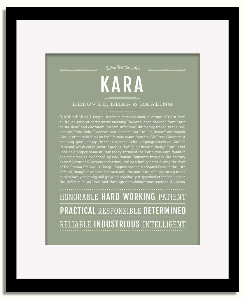 Frame Options | Sage | Black Frame, Matted