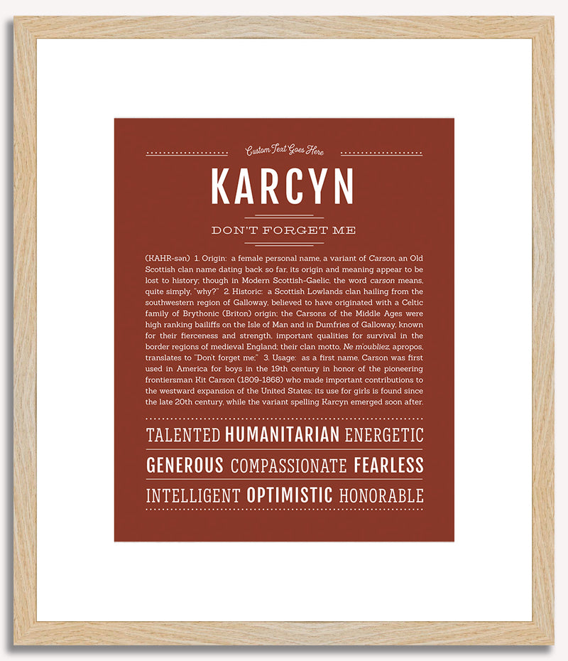 Karcyn | Name Art Print