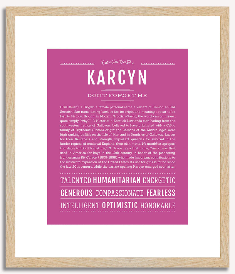 Karcyn | Name Art Print