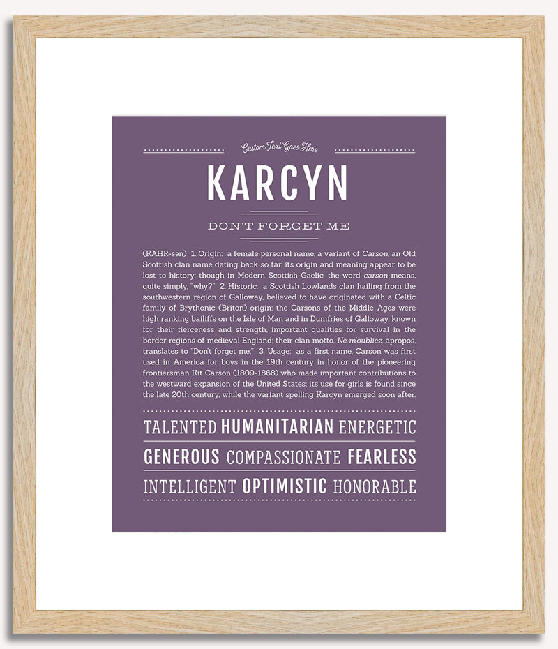 Karcyn | Name Art Print