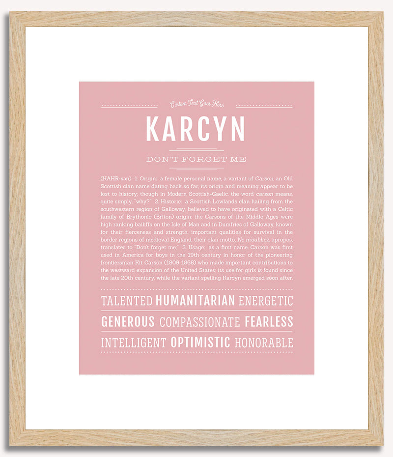 Karcyn | Name Art Print