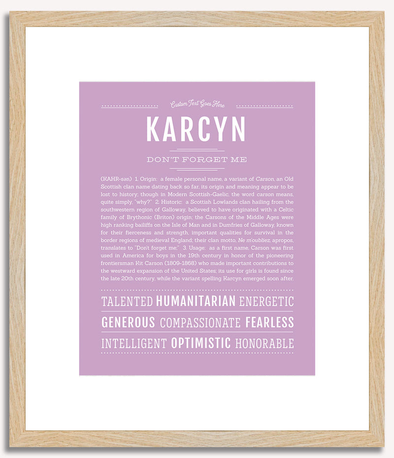 Karcyn | Name Art Print