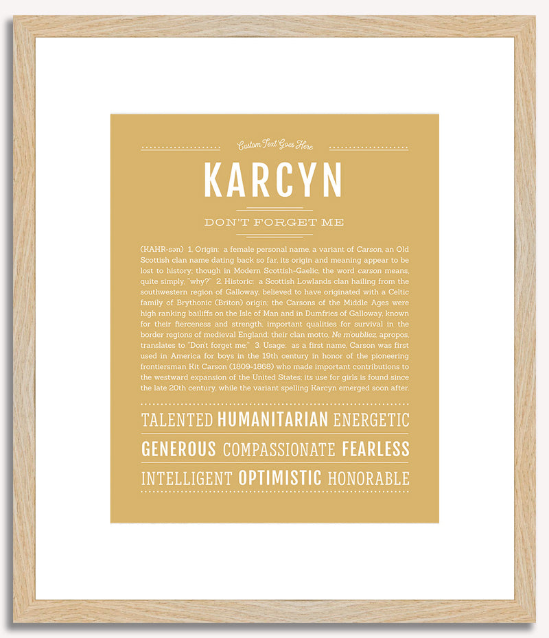 Karcyn | Name Art Print