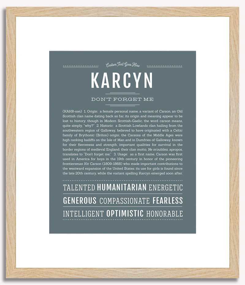 Karcyn | Name Art Print