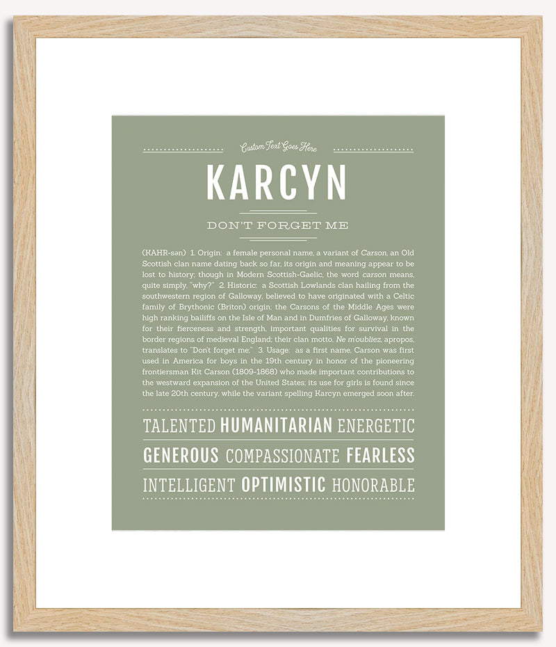 Karcyn | Name Art Print