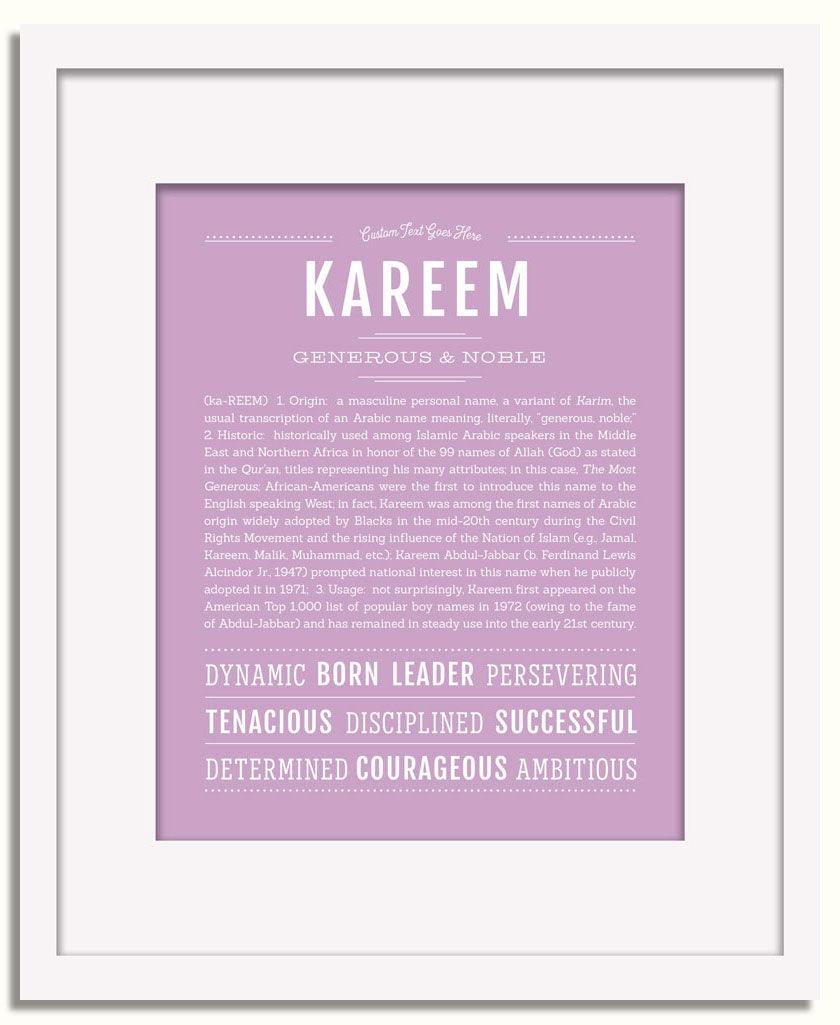 Frame Options | Lilac | White Frame, Matted