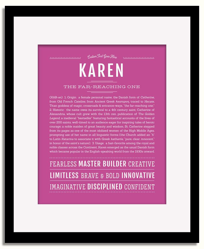 Frame Options | Dark Pink | Black Frame, Matted