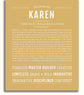 Karen Personalized Name Meaning Art Prints – Name Stories