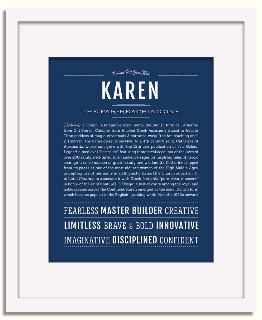 Karen Personalized Name Meaning Art Prints – Name Stories