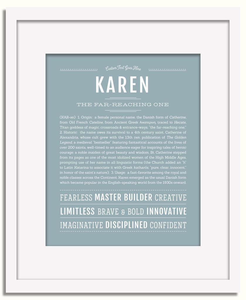 Frame Options | Powder Blue | White Frame, Matted