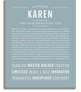 Karen Personalized Name Meaning Art Prints – Name Stories