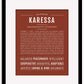 Karessa | Name Art Print
