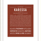 Karessa | Name Art Print