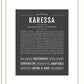 Karessa | Name Art Print