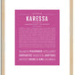 Karessa | Name Art Print