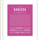 Karessa | Name Art Print