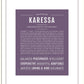 Karessa | Name Art Print