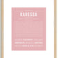 Karessa | Name Art Print