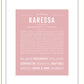 Karessa | Name Art Print