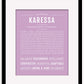 Karessa | Name Art Print