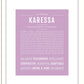 Karessa | Name Art Print