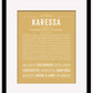 Karessa | Name Art Print