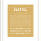 Karessa | Name Art Print