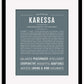 Karessa | Name Art Print