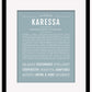 Karessa | Name Art Print