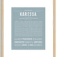 Karessa | Name Art Print