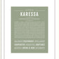 Karessa | Name Art Print