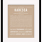 Karessa | Name Art Print