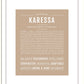 Karessa | Name Art Print