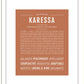 Karessa | Name Art Print