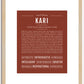 Kari | Name Art Print