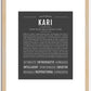 Kari | Name Art Print