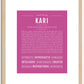 Kari | Name Art Print